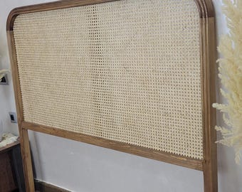 Cabeceira Boho em Rattan – Cabeceira de Parede Artesanal em Vime – Decoração Natural para Quarto.