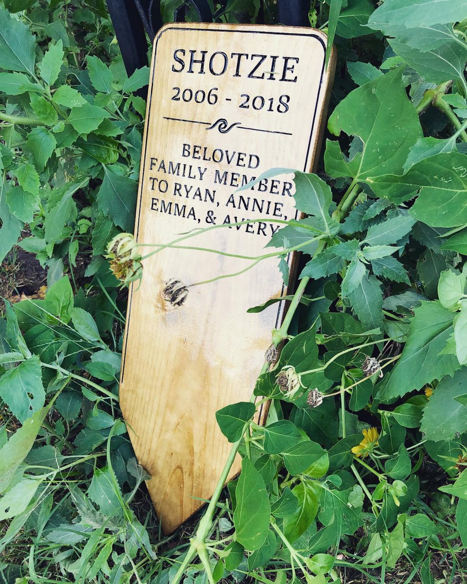 Pet Grave Marker Custom Carved / Engraved Wood Memorial Etsy