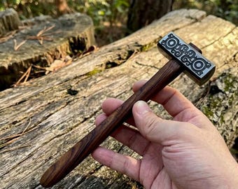 Personalized Vintage Carved Mini Hammer Gift Custom Engraved Wooden Handle Keepsake Gift