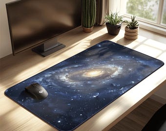 Alfombrilla de escritorio Galaxia espiral / Alfombrilla de ratón Campo estelar del espacio profundo / Universo cósmico