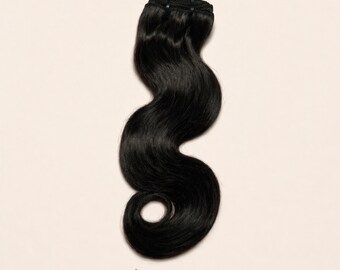 Extensiones de cabello humano Remy con ondas corporales / Negro natural, volumen grueso Lummé