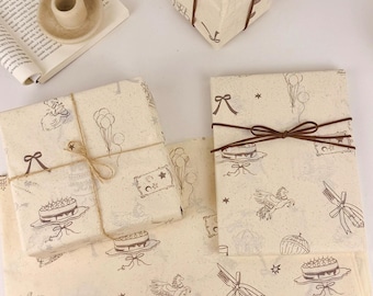 Folhas de papel de seda vintage, para embrulho de presentes, forro de caixa de presente, embalagem para pequenos negócios, 50,8 x 71,1 cm