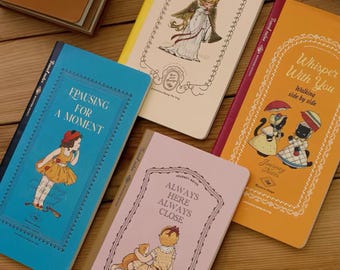 Recambio de papel en blanco de 100 g/m² para cuaderno de viaje con ilustraciones vintage, tamaño estándar TN, 30 hojas.