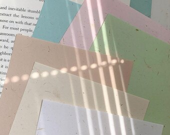 Personal Size 6-Ring Inserts, 115gsm Natural Fiber Paper for Journaling and Scrapbooking, 30 Sheets