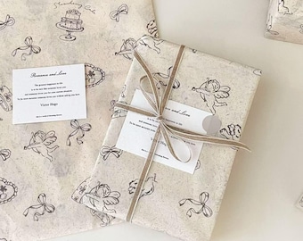 Vintage Carousel Tissue Paper Sheets, Storybook Gift Wrap, 50 x 70 cm