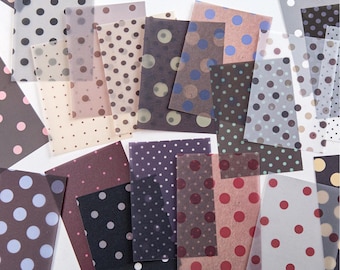 Paquete de papel vitela con lunares, decoración para agendas de anillas, diarios, álbumes de recortes y collages, 25 hojas
