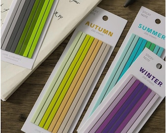 Pestañas adhesivas ultrafinas de PET translúcido para marcar páginas en libros y agendas, 200 pestañas.