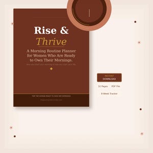 Planificador de rutina matutina para mujeres / Rutina matutina imprimible en PDF / Registro de hábitos diarios / Descarga instantánea