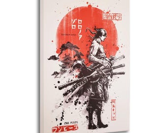 Roronoa Zoro Wano Kuni Arc Canvas Print – One Piece Samurai Wall Art