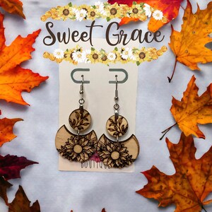 flower, flower gift, flower earring, flower girl earring, flower girl, flower girl gift, flower present, flower girl present, flower mom