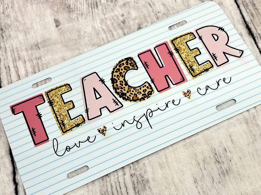 Teacher License Plate, Teacher Car Tags, Teacher Car Accessories