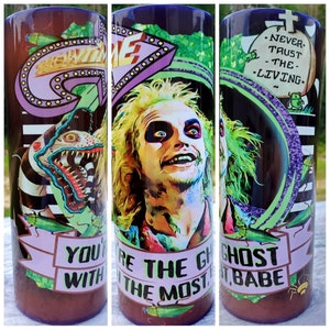 Spooky Tumbler, Scary Halloween, Tumbler, Beetlejuice Cup, Retro Style Tumbler