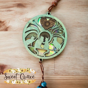 Cat sun-catcher, Sun-catcher Cat,  Cat Decor, Cat gift, Suncatcher, Recycled Gift