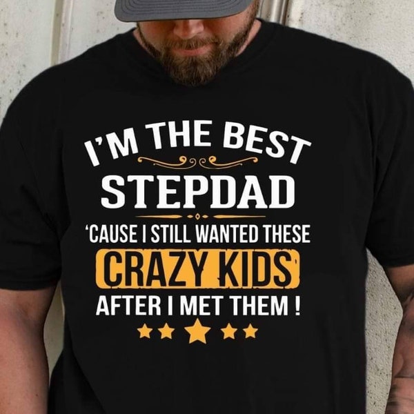 Step Dad Father's Day Shirt, Father's Day Gift, Dad's Black Shirt