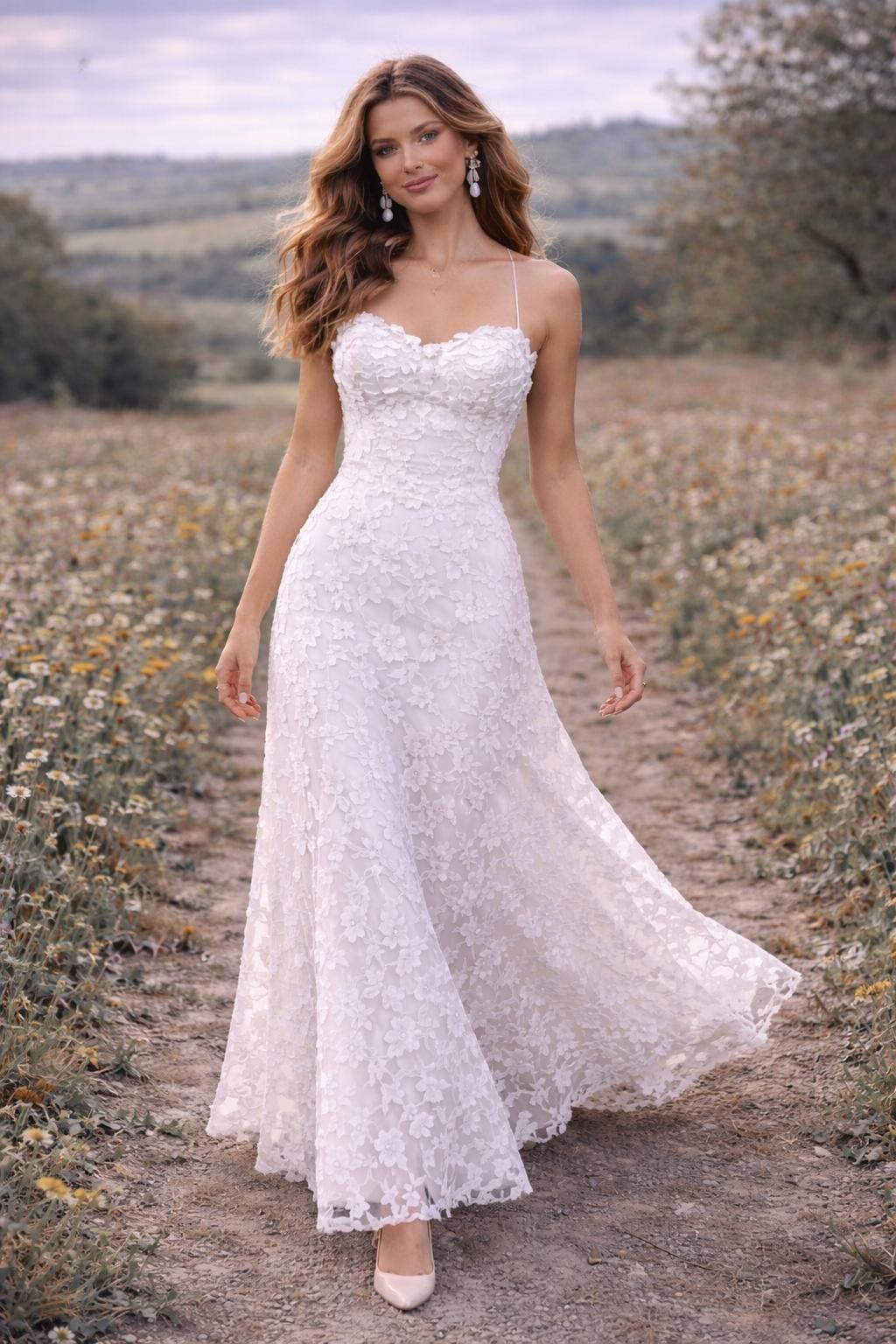Boho Lace Wedding Dress - Etsy