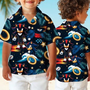 Shadow the Hedgehog Hawaiian Shirt - Etsy