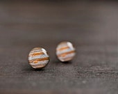 Solar system - Space jewelry - Jupiter stud earrings - Galaxy jewelry - Tiny earrings - Free shipping / STD15
