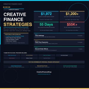 Creative Finance Strategies for Building Personal Wealth Bundle | E-Book + Excel Trackers (Digital Download)