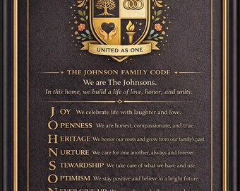 Custom Family Code Print, Personalized Family Name Poster, Family ...