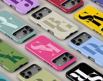 Personalisierte Große Anfangs Handyhülle: Personalisierte iPhone + MagSafe, Samsung Galaxy & Google Pixel