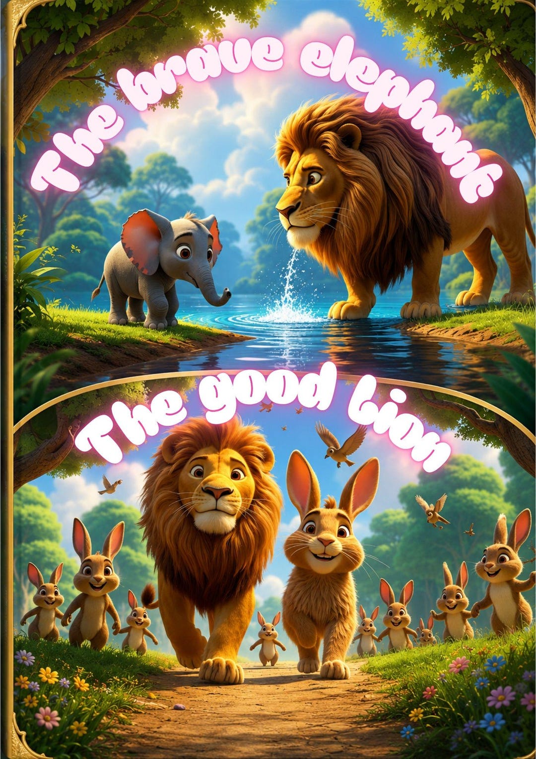 Two Stories for Kids Ellie the Brave Elephant & the Kind Lion and Loyal ...