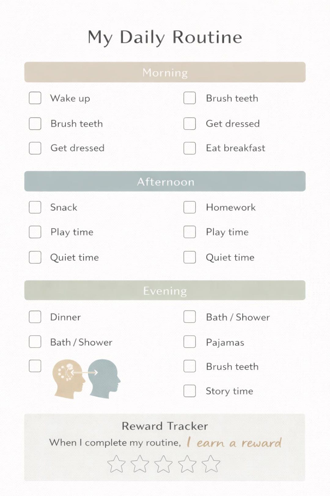 Autism Routine Chart - Visual Scheduler Printable - Etsy