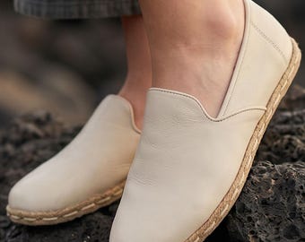 Zapatos descalzos para mujer, con conexión a tierra, minimalistas, hechos a mano.