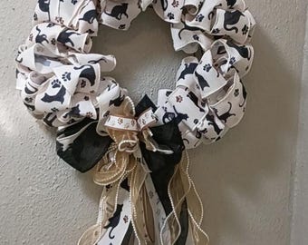 Guirlanda artesanal para amantes de gatos