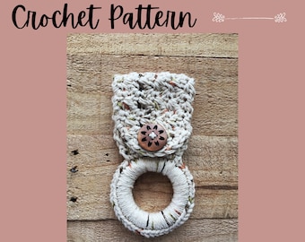 Towel Hanger Crochet Pattern, Digital File, PDF Pattern