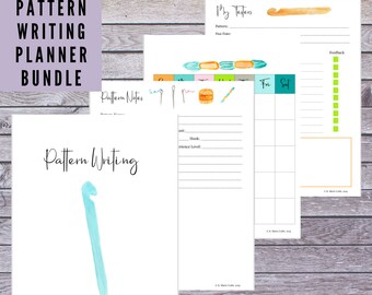 Crochet Pattern Writing Planner Bundle