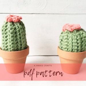 PDF PATTERN Cactus Crochet Pattern, Cactus Pincushion Pattern, amigurumi pattern, crocheted plants, succulent PATTERN image 1