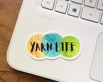 Yarn Life Crochet/Knitting Laptop Vinyl Sticker