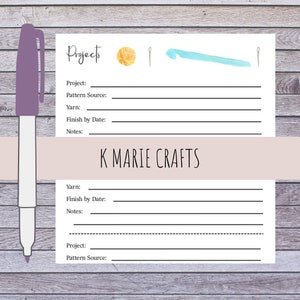 Printable Mini Crochet Planner, Crochet Binder image 4