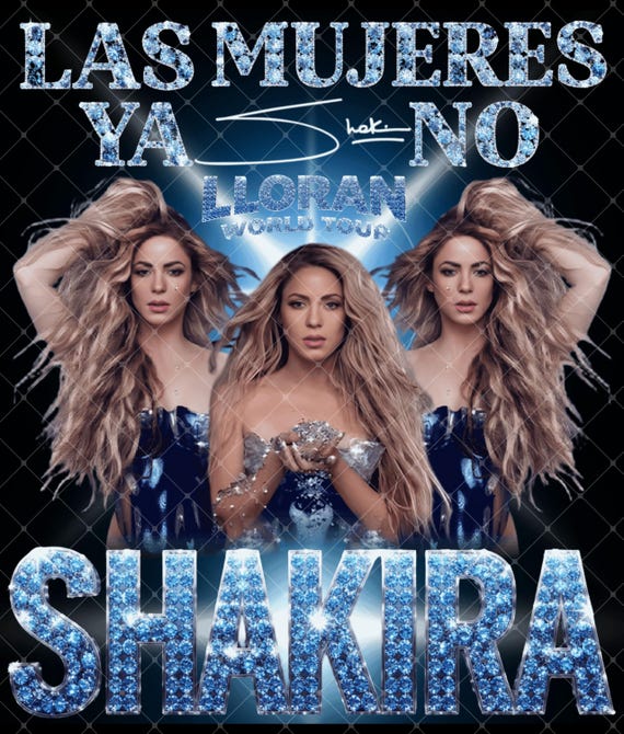 Shakira Las Mujeres Ya No Lloran Tour 2026 PNG File, Shakira