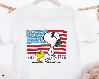 America 250th Anniversary Youth Shirt, Patriotic Snop Dog Tee,Funny 4th Of July Shirt,USA Flag Family Matching Tee,Patriotic Dog Cartoon Tee