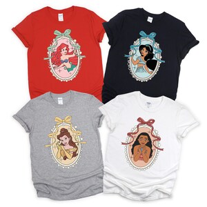 Girl Disney Princess Shirt, Minnie Ears Princess Disney T-shirt, Birthday Girl Trip Tee, All Disney Princess Shirt, Elsa, Belle, Ariel image 2