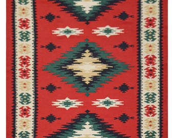 Killim Reversable,Turkish Kilim Rug, Geometric Tribal Wool Rug, Vintage Hallway & Entryway KIlim, Boho Flatweave Killim 6.1x2.9 Ft