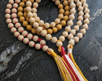 Natural Tulsi Wood Mala – 108 Beads for Meditation & Spiritual Practice