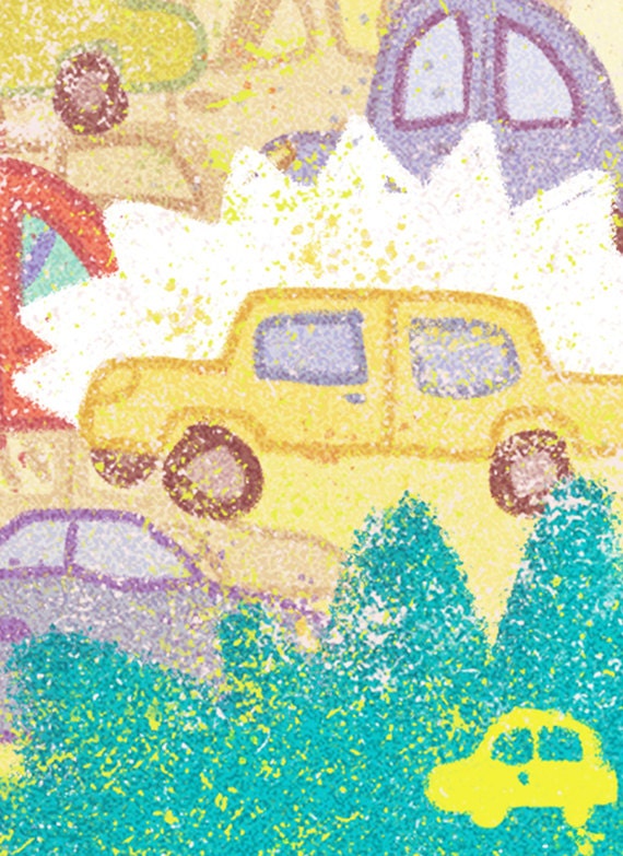 Cabin Pressure Yellow Car Prints Cards Etsy