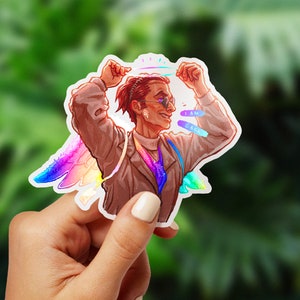 Il est de retour | Autocollant holographique GOMENS | Démon gingembre | idée cadeau