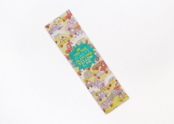Cabin Pressure Laminated Yellow Car Bookmark Etsy