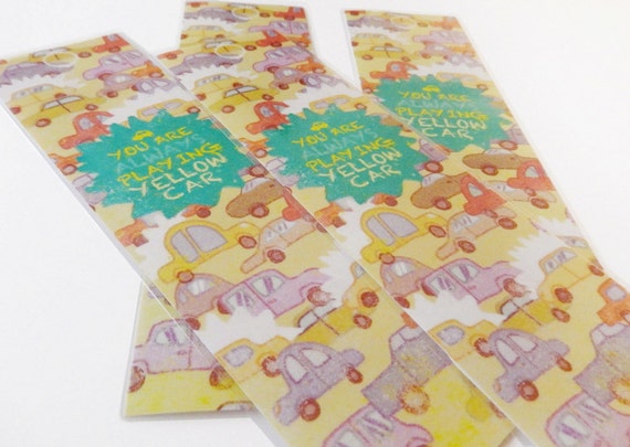 Cabin Pressure Laminated Yellow Car Bookmark Etsy