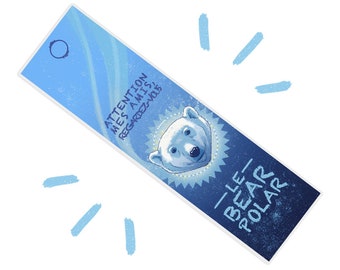 Cabin Pressure Laminated "Le Bear Polar" Bookmark