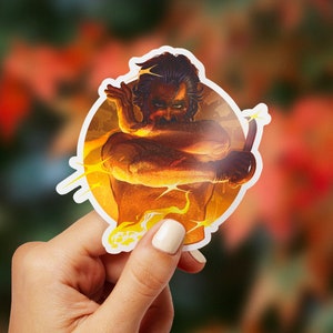 Flammes | Sticker miroir mat OFMD | Izzy Hands | idée cadeau
