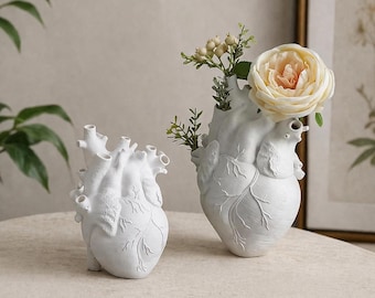 手作りのハート型花瓶、新築祝いの花瓶ギフト、解剖学的な花瓶、医学生、医学生へのギフト
