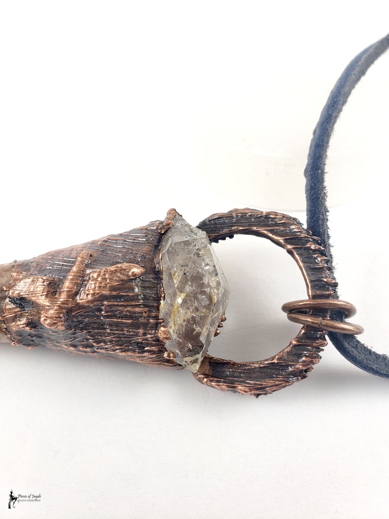 Elk Horn Talisman Pendant Antler Necklace Raw Crystal and Etsy