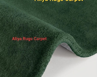Hand-Tufted Dark Green Wool Area Rug | Handmade Modern Rugs, living rooms, Home Decor