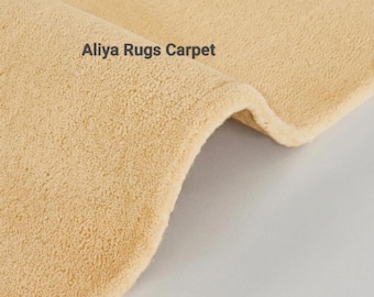 Hand Tufted Wool Rug | Plush Beige Minimalist Area Home Decor