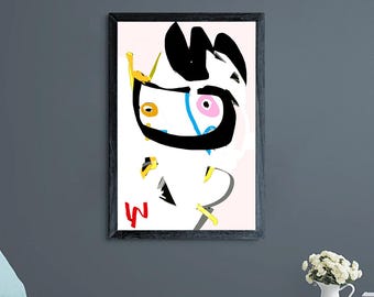 Mòstroso n° 153 – Peinture numérique originale, impression giclée, beaux-arts, art mural graffiti, signée à la main