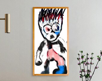 Mòstroso n° 047 – Peinture numérique originale, impression giclée, beaux-arts, art mural graffiti, signée à la main